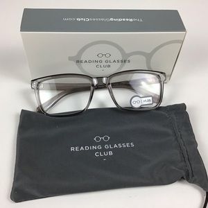 Women’s TheReadingGlassesClub  Gray Reading Glasses +1.25 with Drawstrin…